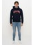 Erkek Logo Baskılı Kapüşonlu Sweatshirt - Circle 5