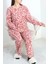 Bisiklet Yaka Battal Pijama Takımı Tozpembe - 776.1287. 5