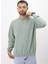 Eskitme Desenli Unisex Sıfır Yaka Sweatshirt 1