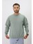 Eskitme Desenli Unisex Sıfır Yaka Sweatshirt 4
