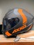 Draken Orange. ''2 Vizörlü'' + ''sticker'' Hediyeli, Mat Motosiklet Kapalı Kask 1