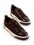Kahve Nubuk Deri Erkek Sneaker E01398741701 1