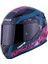 Rapid Xtreet Mat Mavi-Mor Kask Siyah Vizörlü 1