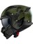Hunter C6 Matt Green Çift Vizörlü Motosiklet Kaskı Çıkarılabilen Fonksiyonel Çene 2