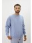 Eskitme Desenli Unisex Sıfır Yaka Sweatshirt 2