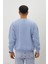 Eskitme Desenli Unisex Sıfır Yaka Sweatshirt 3