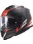 Storm 2 Nerve Kapalı Kask Mat Siyah-Kırmızı 1