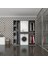 Kenzlife çamaşır-kurutma makinesi dolabı ve giysi dolabı çekmeceli hattab sol raf gri 187*160*60 banyo 1