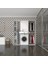 Kenzlife çamaşır-kurutma makinesi dolabı ve giysi dolabı çekmeceli hattab sol raf byz 187*160*60 banyo 1