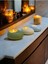 Ogish Concept Three Drops Minimal Dekoratif Beton Tealight Mumluk 3'lü Set | Mint Yeşil-Beyaz-Baby Blue | 2