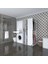 Kenzlife çamaşır-kurutma makinesi dolabı ve giysi dolabı çekmeceli attarmdf sağ byz 187*160*60 % 100 FULL MDF 1