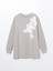 Lcwaıkıkı Basic Nakışlı Oversize Kadın Sweatshirt Tunik 5