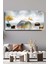 Dekoratif Soyut Altın Geyik Ve Taşlar Kanvas Duvar Tablosu 120x60cm Büyük Boy Tablo 120x60 Cm 2