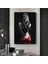 Dekoratif Woman And Red Kanvas Tablo 3
