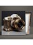 Gold Barok Desenli Fotoğraf Makinası Objektif Kare Kanvas Tablo 2