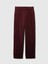 Kadın Bordo High Rise Kadife Straight Pantolon 3