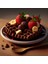 Çilek Muz Ve Çikolatalı Waffle Görünümlü Pastahane Kafe Kafeterya Ve Mutfağa Asmalık Kanvas Tablo 1