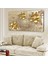 Üç Boyutlu Gold Taşlı Çiçekler - Kanvas Tablo 60x120cm-Hykvs-430 1
