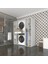 Kenzlife çamaşır-kurutma makinesi dolabı sadra byz 187*170*60 çekmeceli raflı banyo 1