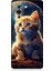 Tecno Nova 10 Se Uyumlu Uzayda Kedi Desenli Silikon Kılıf 1