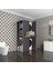 Kenzlife çamaşır-kurutma makinesi dolabı ahi evran sol gri 187*090*60 çekmeceli banyo 1