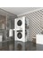 Kenzlife çamaşır-kurutma makinesi dolabı umaremdf byz 187*110*60 çekmeceli raflı % 100 FULL MDF 1