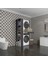 Kenzlife çamaşır-kurutma makinesi dolabı bacce sol gri 187*090*60 çekmeceli banyo 1