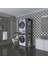 Kenzlife çamaşır-kurutma makinesi dolabı bacce sağ gri 187*090*60 çekmeceli banyo 1