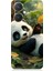 Vivo Y27 Uyumlu Panda ve Yaprak Desenli Silikon Kılıf 1