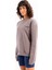 Bisiklet Yaka Nakışlı Şardonlu Içi Polarlı Gri Kadın Sweatshirt - Rigil 6
