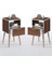 Kenzlife Kenzlife Komodin Budurgan Cvz 2 Li Set 74*39*39 Ahşap Ayaklı Raflı Çekmeceli Komidin Kitaplık 1