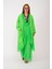 Italyan Ipek Detaylı Oversize Kaftan & Bluz 3