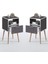 Kenzlife Kenzlife Komodin Budurgan Gri 2 Li Set 74*39*39 Ahşap Ayaklı Raflı Çekmeceli Komidin Kitaplık 1