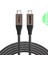 Type C To Type C 100WATT Android Huawei Xiaomi Iphone Hızlı Şarj Data Kablosu Siyah 2 Metre 1