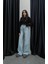 Açık Mavi Paça Detaylı Wide Leg Jean 2