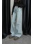 Açık Mavi Paça Detaylı Wide Leg Jean 4