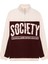 Renk Bloklu Yazılı Oversize Sweatshirt Bej 2