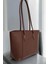 Monalisa Bordo Retro Shopper Kadın Büyük Boy Omuz Çantası 2