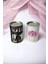 Pembe & Siyah Silindir Kutu Set, 2li Silindir Dekoratif Kutu Seti 3