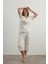 Kadın Plus Size Pamuklu Gömlek Yaka Kapri Pijama Takımı 3