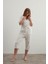 Kadın Plus Size Pamuklu Gömlek Yaka Kapri Pijama Takımı 5