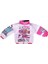Kız Çocuk Pembe Monster Baskılı Cepli Fermuarlı Şişme Mont - 1011647 1