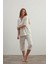 Kadın Plus Size Pamuklu Gömlek Yaka Kapri Pijama Takımı 2
