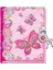 Kızlar Için Pembe Kelebek Temalı Kilitli Günlük & 2 Anahtar 7 Gizli Defter (Yurt Dışından) 1