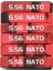 Kırmızı/siyah-Beyaz 6'lı Paket Aolamegs Nato Dergi Kapak Lastik Bantları - Magazin Kimlik Etiketleri - Açık Mavi (Yurt Dışından) 1