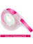 Floresan Pembe Üzerine Beyaz Dymo 3D Plastik Kabartma Etiket Şeridi Xpress Etiket Makinesi ile Uyumlu (Yurt Dışından) 1