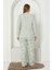 Fwn 3201 Interlok Ayıcık Nakışlı Kışlık Büyük Beden Kadın Pijama Takımı 4