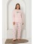 Fwn 3201 Interlok Ayıcık Nakışlı Kışlık Büyük Beden Kadın Pijama Takımı 1