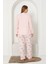Fwn 3201 Interlok Ayıcık Nakışlı Kışlık Büyük Beden Kadın Pijama Takımı 4