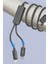 EC-IC01 1.2m Type-C To Type-C 60W ve Lightning 30W Çift Çıkışlı 2in1 Pd Hızlı Şarj Kablosu - Siyah 2